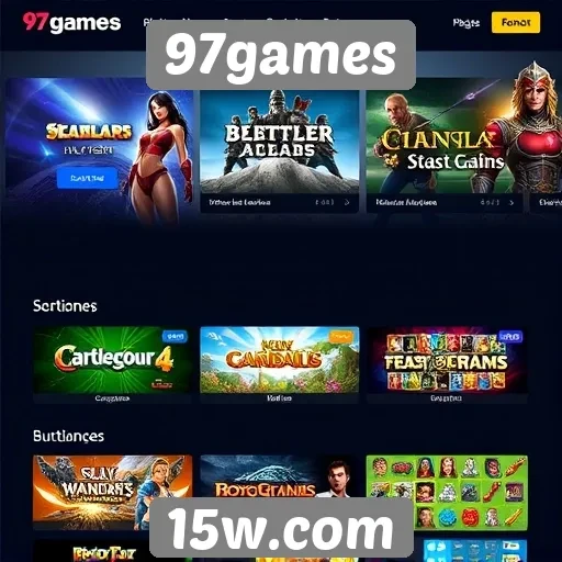 Comparação entre a interface do 97games e concorrentes