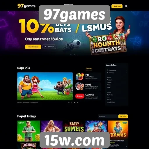 Evolução do design do site 97games ao longo do tempo